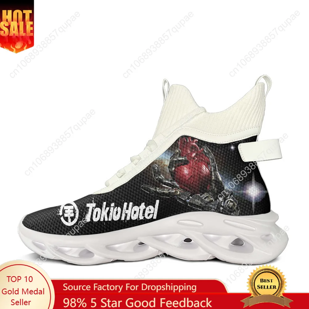 

Tokio Hotel Rock Band High Top Flats Sneakers Mens Womens Sports Running Shoes Casual Lace up Hiking Lightweight Custom Shoes
