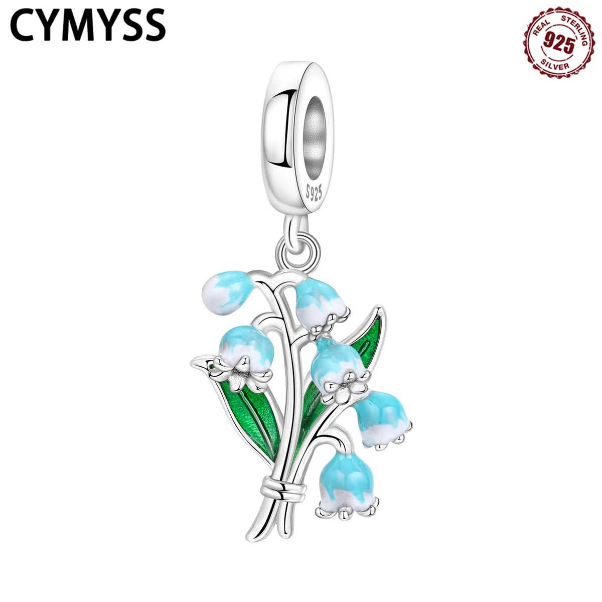 

CYMYSS 2025 New S925 Pure Sterling Silver Bell Orchid Bead Pendant Women's Premium Jewelry DIY Birthday Gift