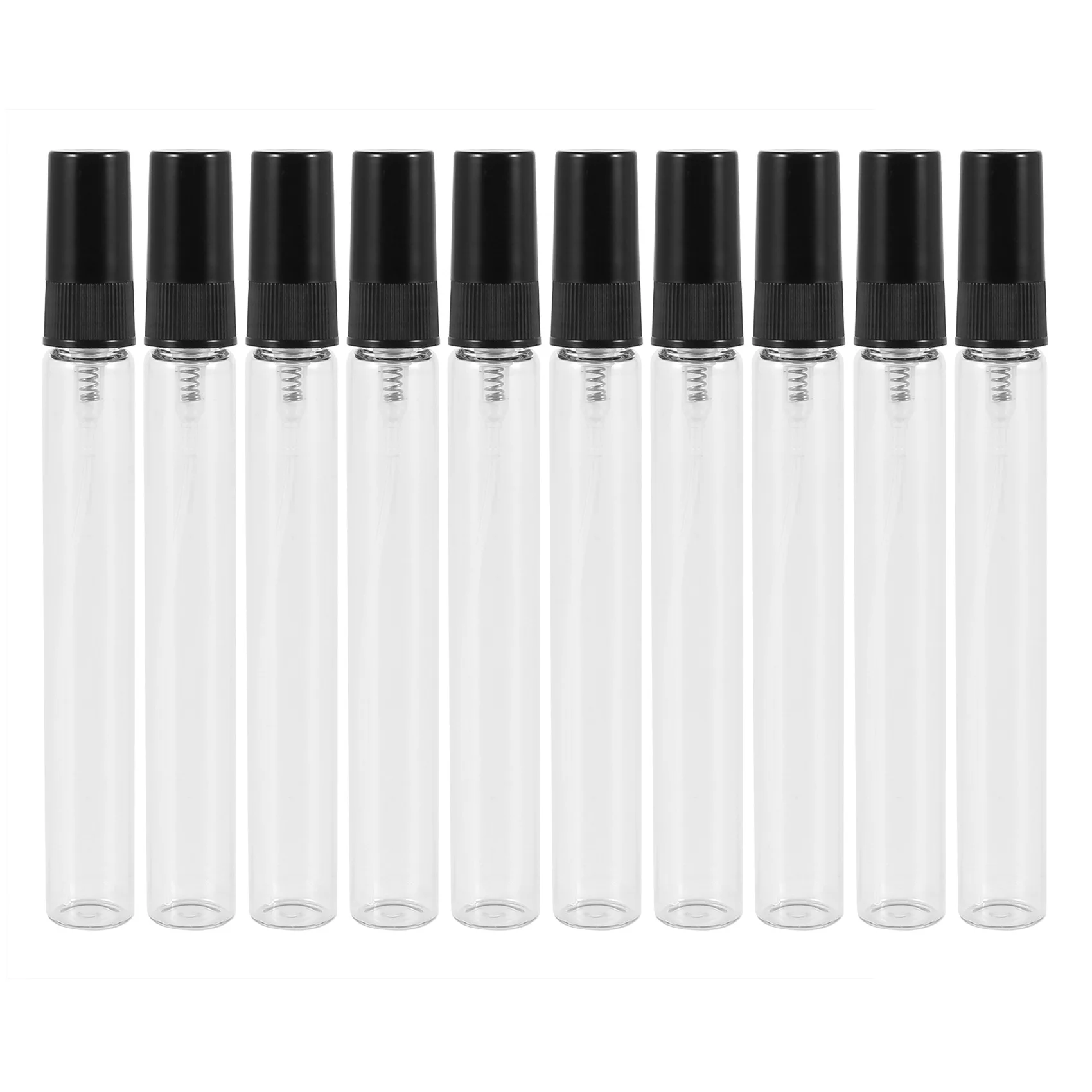 10Pcs Mini Portable Glass Perfume Bottle Travel Size Empty Perfume Glass Spray Bottles(10Ml)