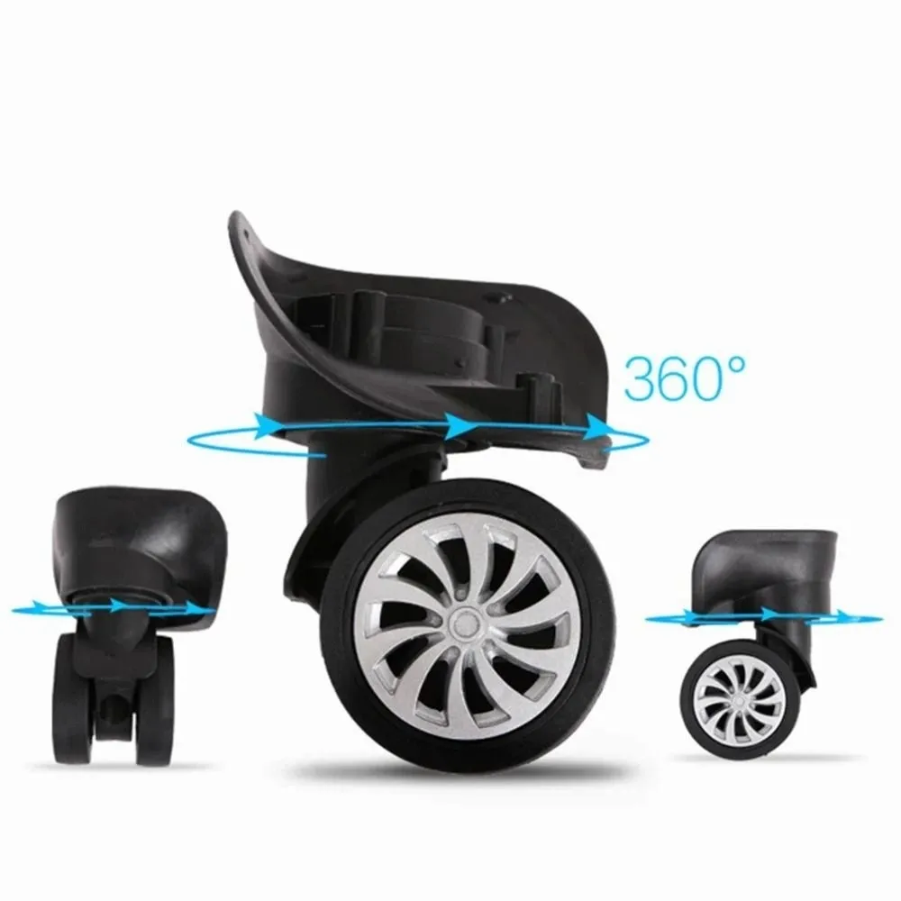 

4Pcs Universal Luggage Suitcase Wheels 360 Degree Black Luggage Swivel Wheels Silent Replacement Parts Trolley Case Roller