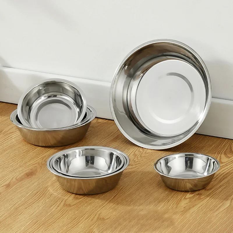 0.2-1.6L Large Capacity Stainless Steel Pet Dog Cat Bowls for Small Medium Large Dogs Feeder Feeding Water Bowl Food Container