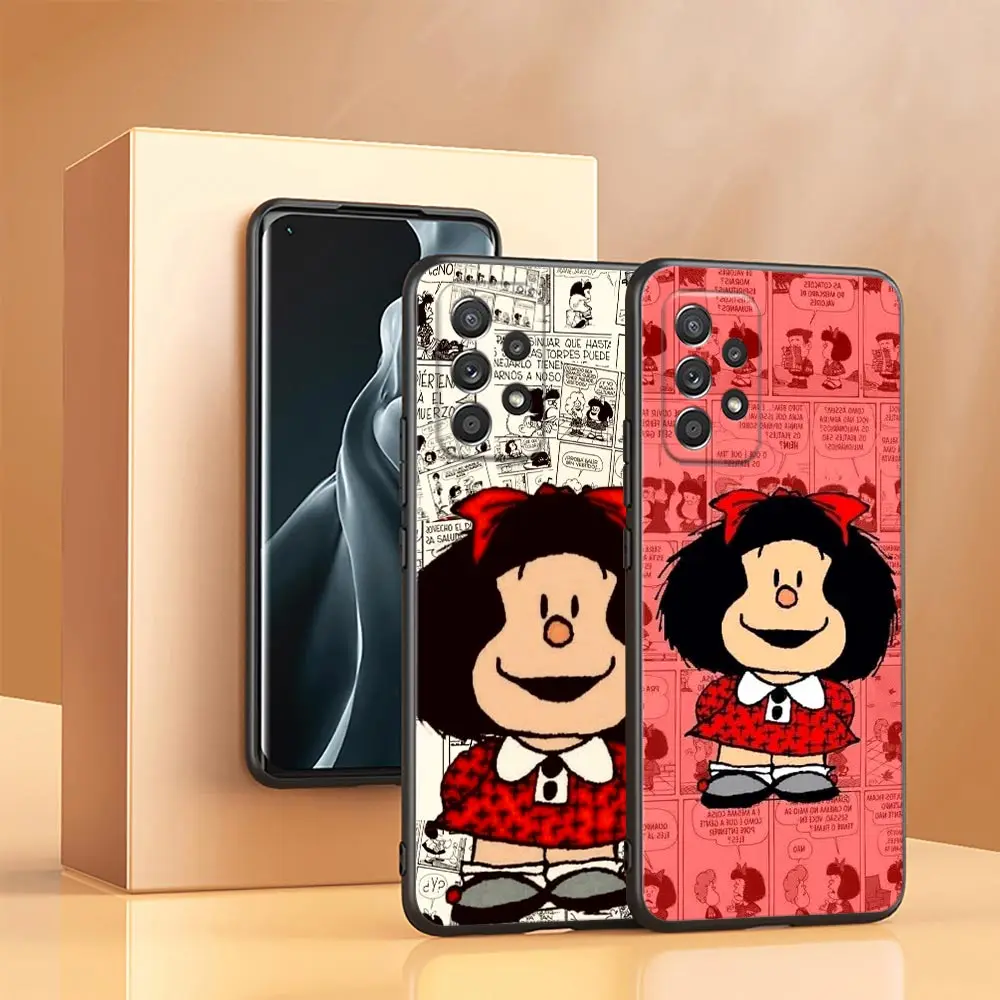 Mafalda Cartoon Girl Case For Samsung Galaxy A15 Cases A25 A13 4G A24 A23 A12 A14 A21s A22 A02 A03 A04 A05 S 15 Soft Phone Cover