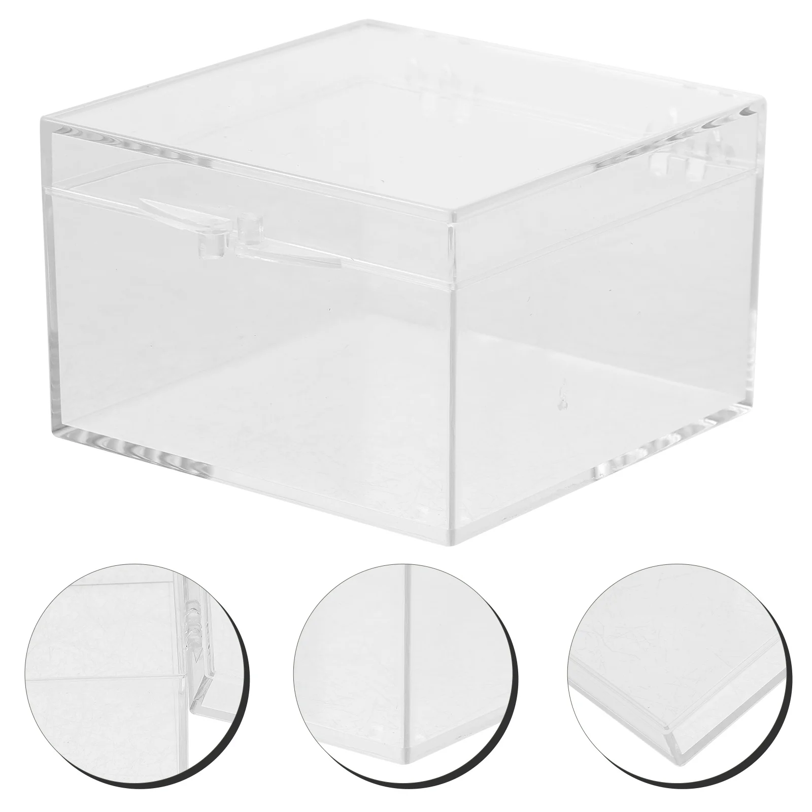 

Clear Display Case Wear-Resistant Gemstone Specimen Box Transparent Plastic Mineral Showcases Small Specimen Case