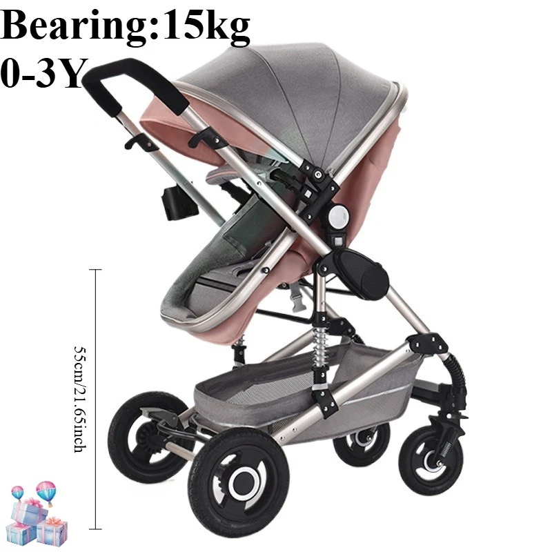 

Baby Stroller Lightweight High Landscape Four-wheel Shock-absorbing Folding Two-way Newborn Pram