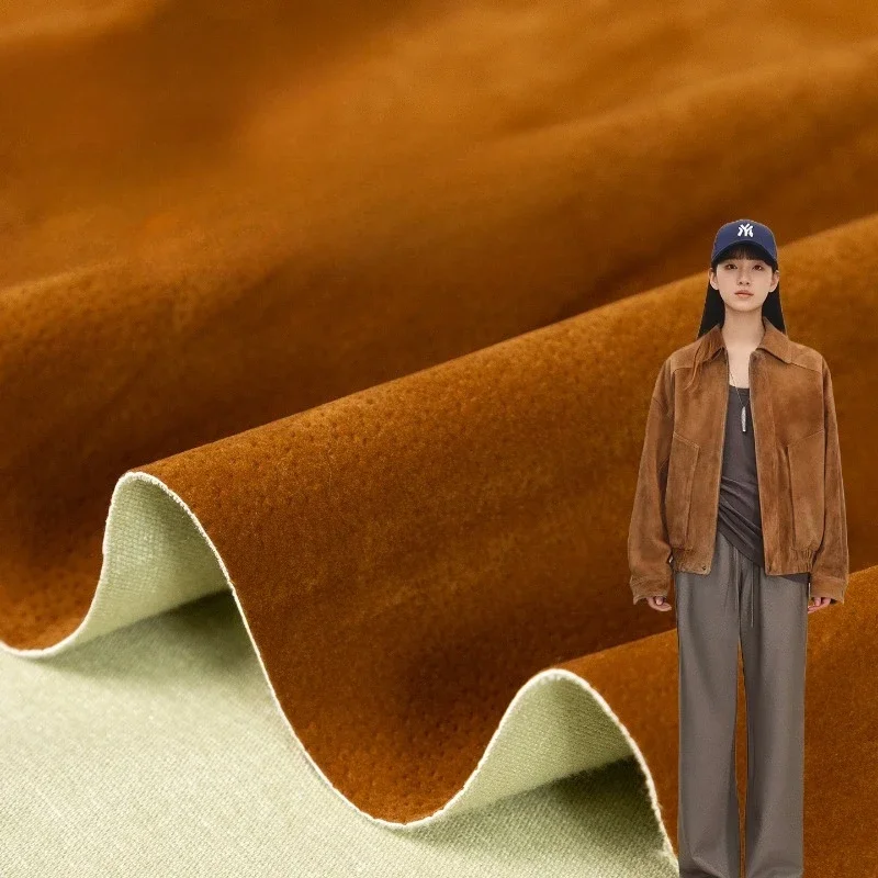 

Ткань из замши в ретро-стиле для курток и жилетов, для рукоделия, дизайнерская ткань для одежды, ткань на метр, материал для шитья своими руками