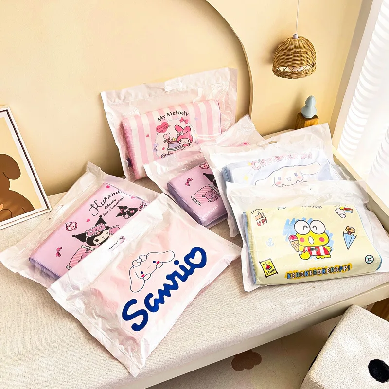 

Sanrio Hello Kitty Natural Latex Pillow Kuromi My Melody Pochacco Massage Rubber Neck Protection Sleep Aid Low Core Throw Pillow