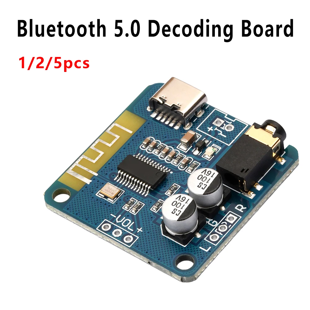 

XH-A252 Bluetooth 5.0 Bluetooth Decoder Board Receiving Module MP3 Player Decoder Stereo Audio Power Amplifier Module 5V
