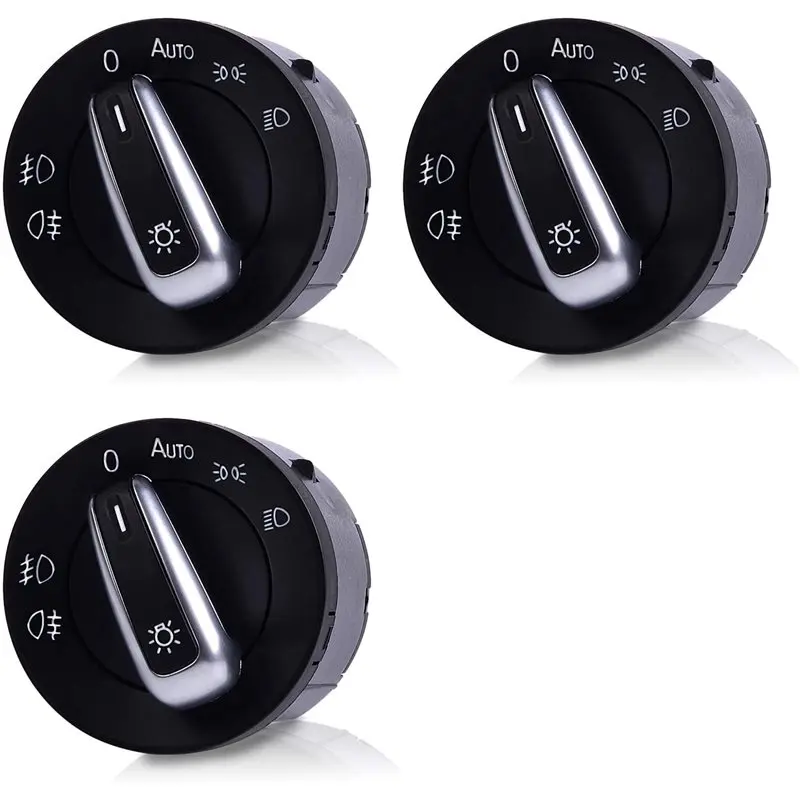 

Efficientt-3X 5ND941431B For Golf Jetta MK5 MK6 GTI Passat B6 B7 CC Touran Caddy Tiguan Headlight Switch