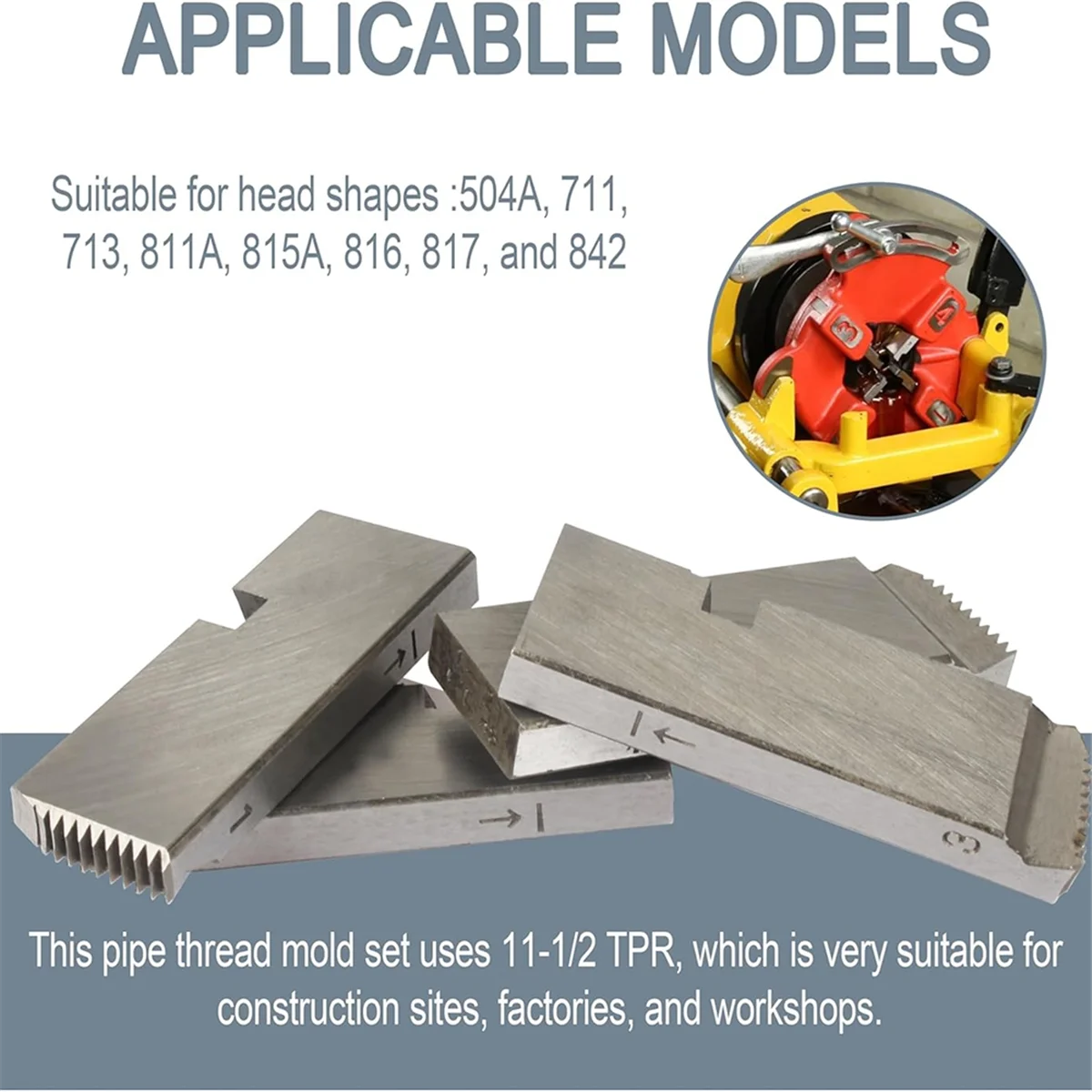A002 47770 Threading Machine Dies for High Speed NPT Tube Dies, Nominal Tube Sizes 1Inch to 2Inch, Fits Universal Die Heads