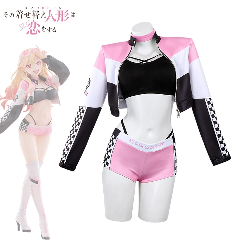 

Kitagawa Marin Cosplay Costumes Race Queen Uniform Anime My Dress-Up Darling Role Play Halloween Carnival Party Outfit For Women