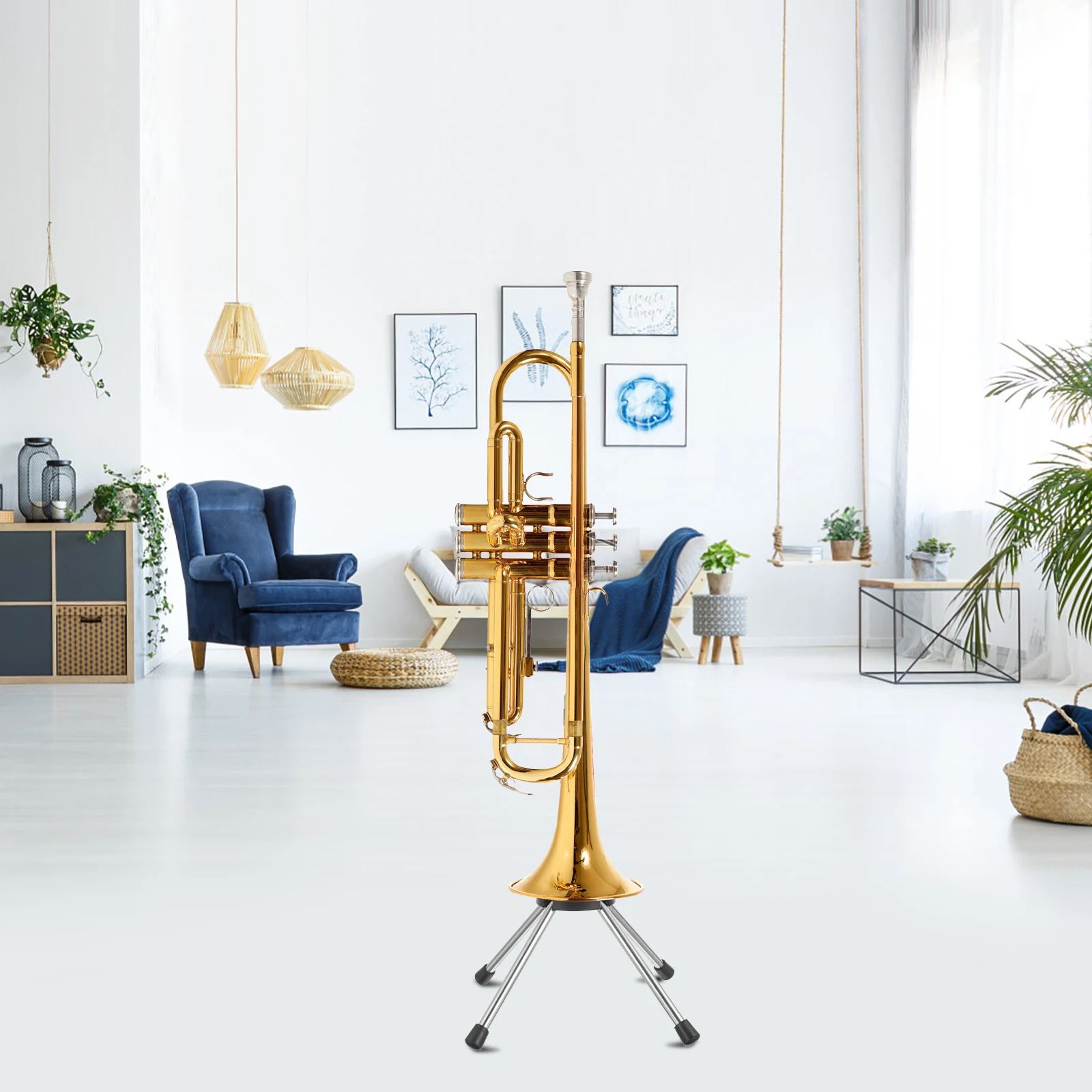 

Fold Musical Instrument Stand Folding Cotton Flute Portable Clarinet Floor Holder