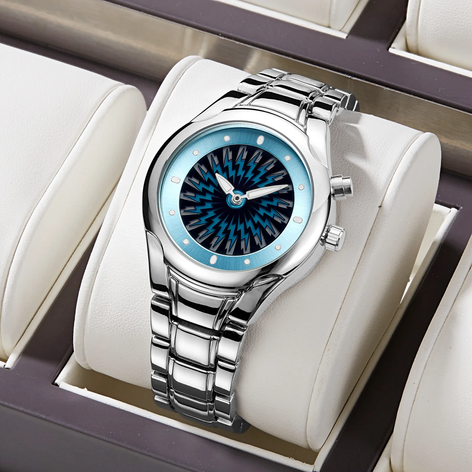 UTHAI CQ430 Orologio da uomo alla moda che ruota sport giovanili luce notturna orologio al quarzo impermeabile orologio fresco regalo, orologi per uomo