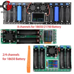 2/4/8 Channels 18650 Lithium Battery Capacity Tester MAh MWh Digital Battery Internal Resistance Tester Power Detector Module