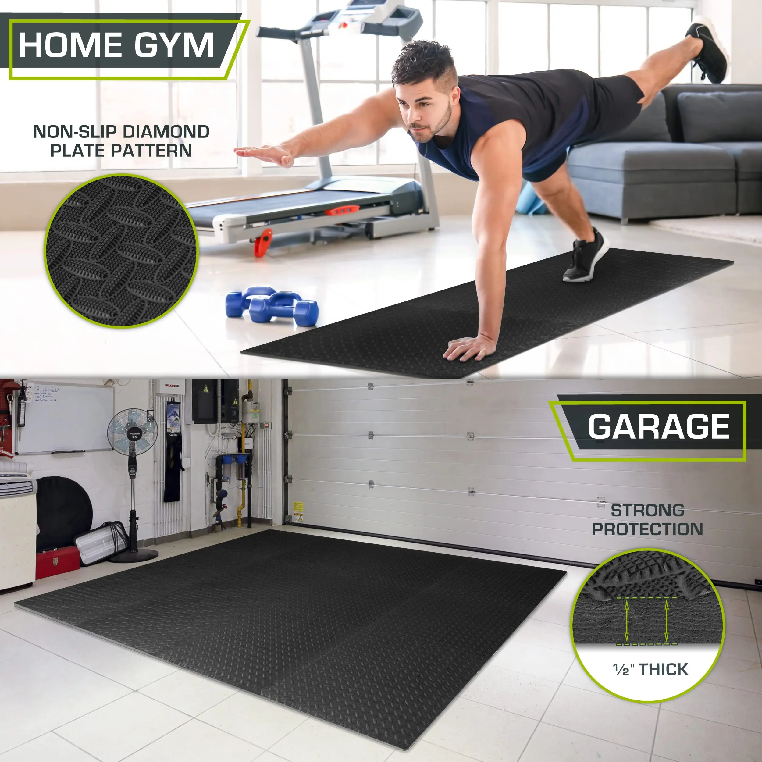 12Pcs Eva Foam Mat Anti-Slip Mat Home Rug Gym Puzzle Exercise Floor Mat Baby Foam Play Interlocking Floor Mat for Home Workout