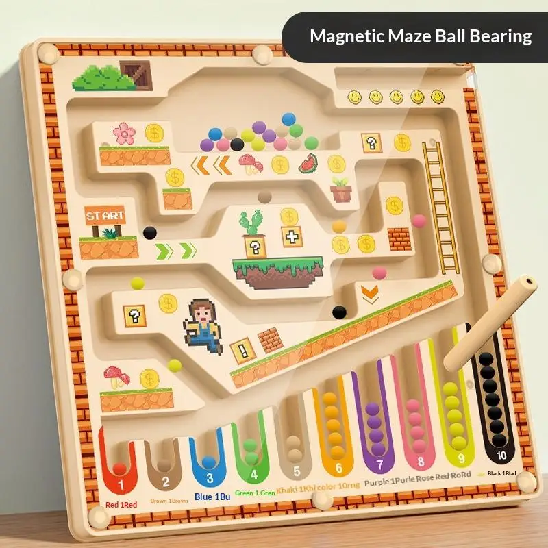 Boule de marche labyrinthe magnétique pour enfant, formation à la Concentration pour bébé, écriture, pensée logique, éducation précoce ancienne, jouet Puzzle, cadeau de noël
