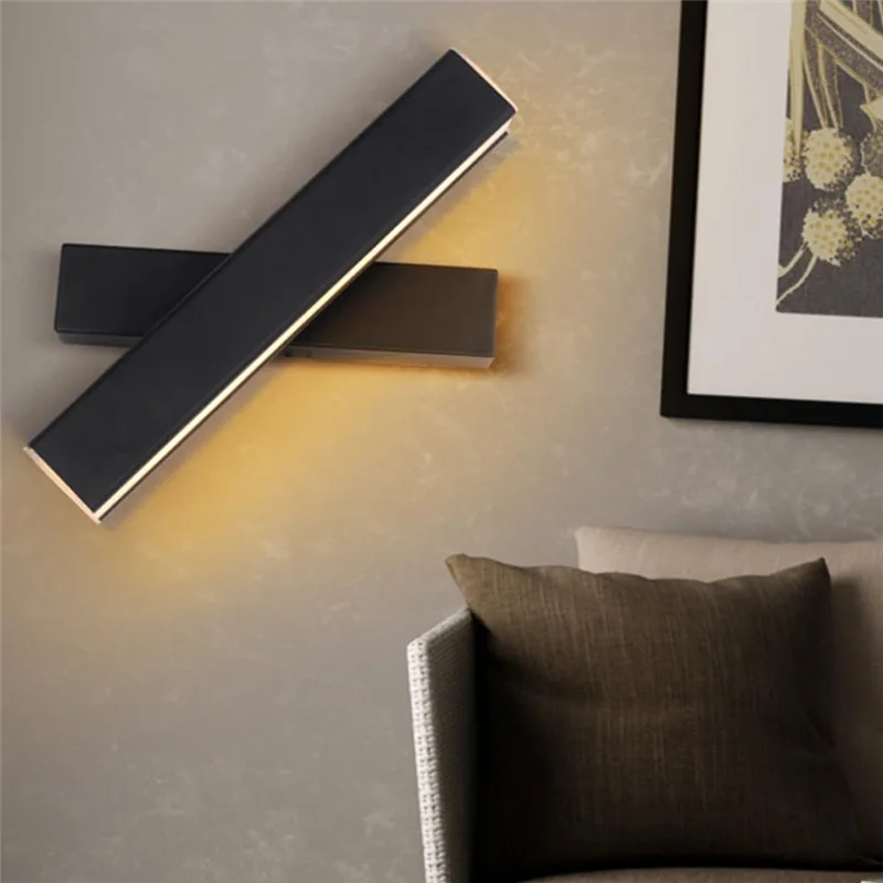 

SHGO-Nordic Simple LED Wall Lamp Modern Bedroom Bed Rotatable Wall Lamp Living Room Bedroom Study Corridor Wall Lamp