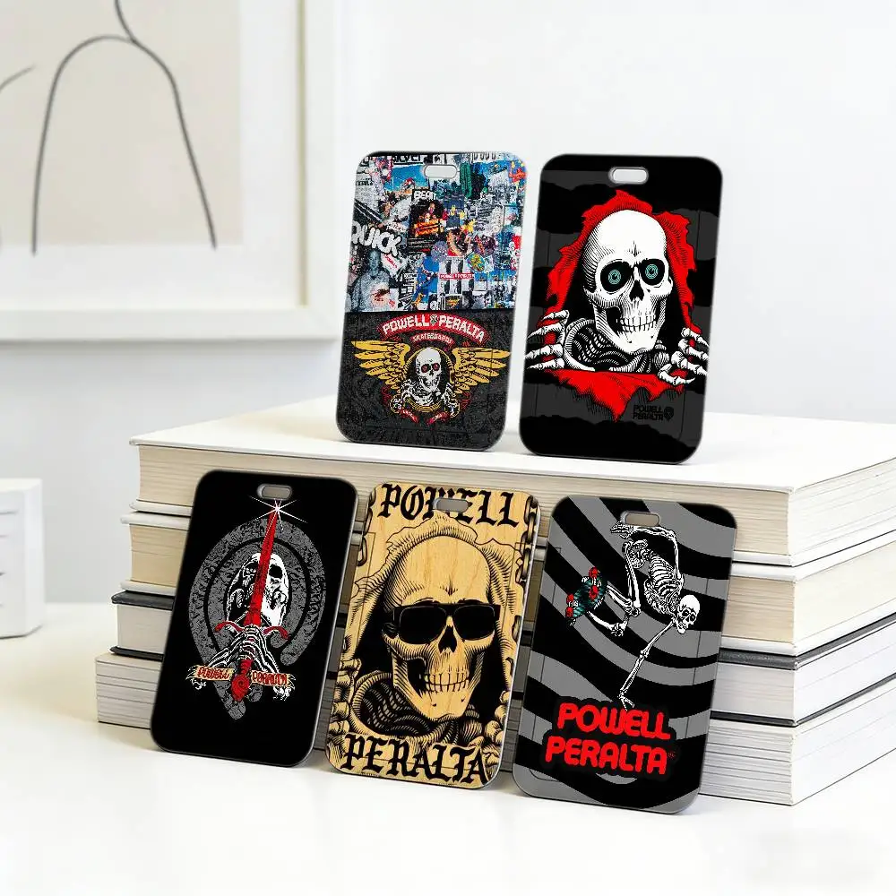 

Модный премиум-держатель для бейджа P-Powell P-Peralta с ремешком на шею, прочный чехол-держатель для карт с шнурком для рабочего пропуска сотрудника, офиса.