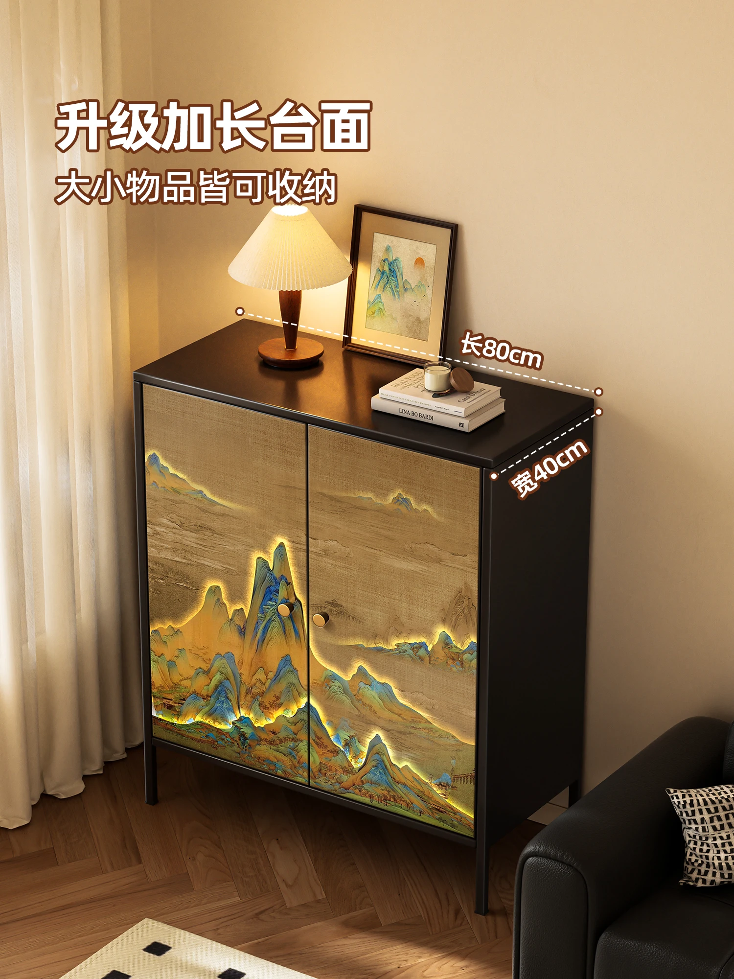 خزانة من الفولاذ في العصور الوسطى، غرفة نوم، خزانة بجانب السرير، فاخرة خفيفة، غرفة معيشة راقية، خزانة، خزانة حديدية، خزانة تخزين قديمة #3