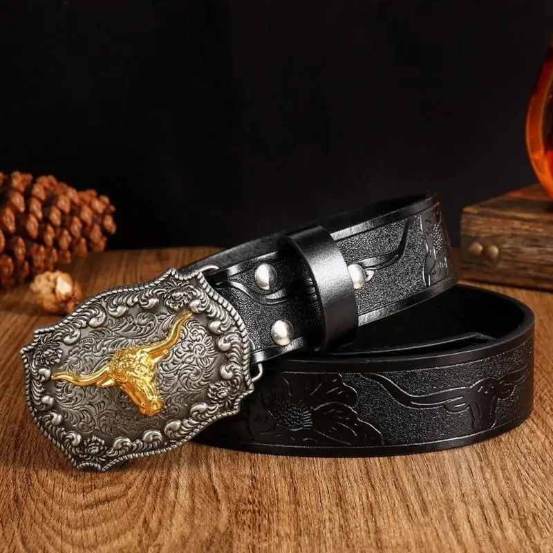 

652F Embossed Belt for Women Ethnic Pants Belt Western Pants Belt for Costume DressingUp Casual Business Suit Waistband