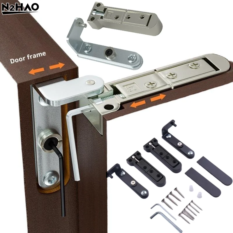 

2pcs Zinc Alloy/Iron Hidden Hinges For Doors 3D Adjustable Swivel Invisible World Hinge Zinc Alloy Door Hinge Furniture Hardware
