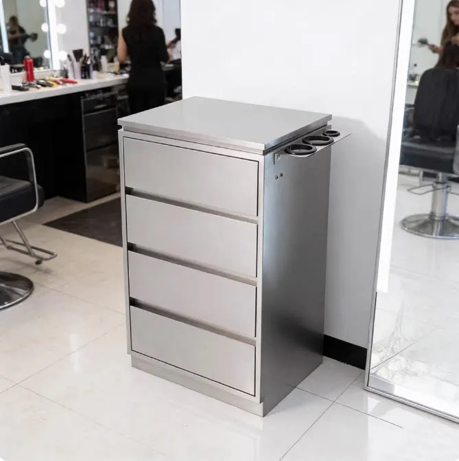 Yicheng Beauty New Stainless Steel Multi-Tier Tool Storage Cabinet Hair Salon 4-Tier Cart Simple Hair Dye Cart with Cheap Price