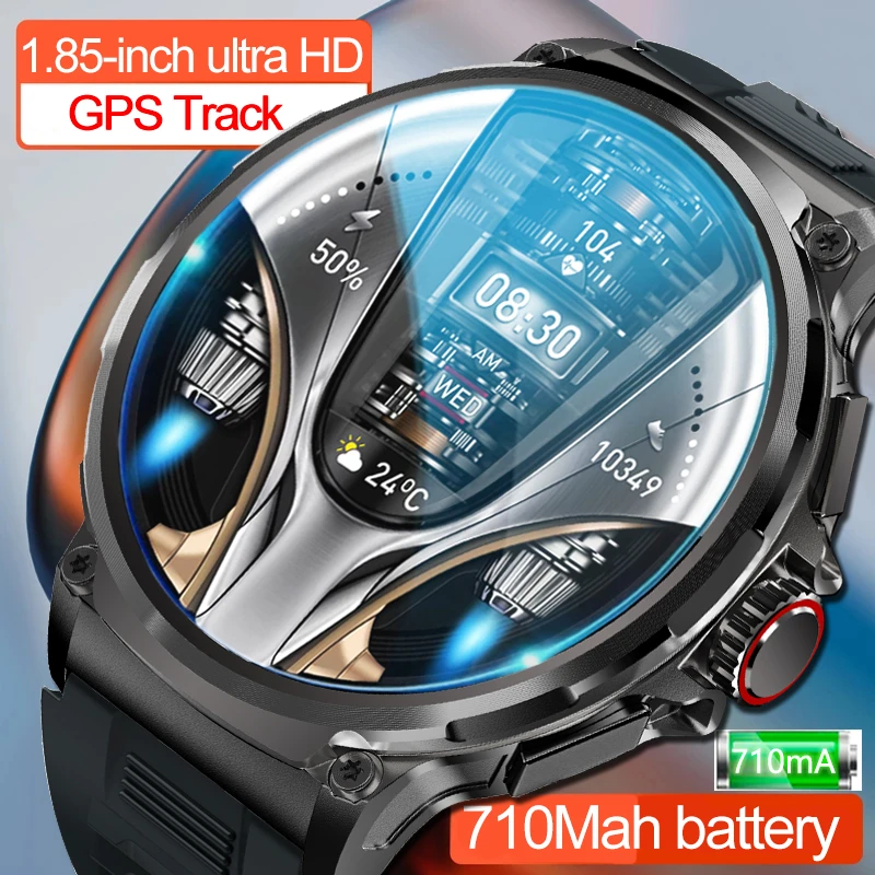 

2024 New GPS Track Smart Watch Men Amoled Sleep Monitoring IP68 Waterproof Watch Blood Pressure Heart Rate Clock Bluetooth Call