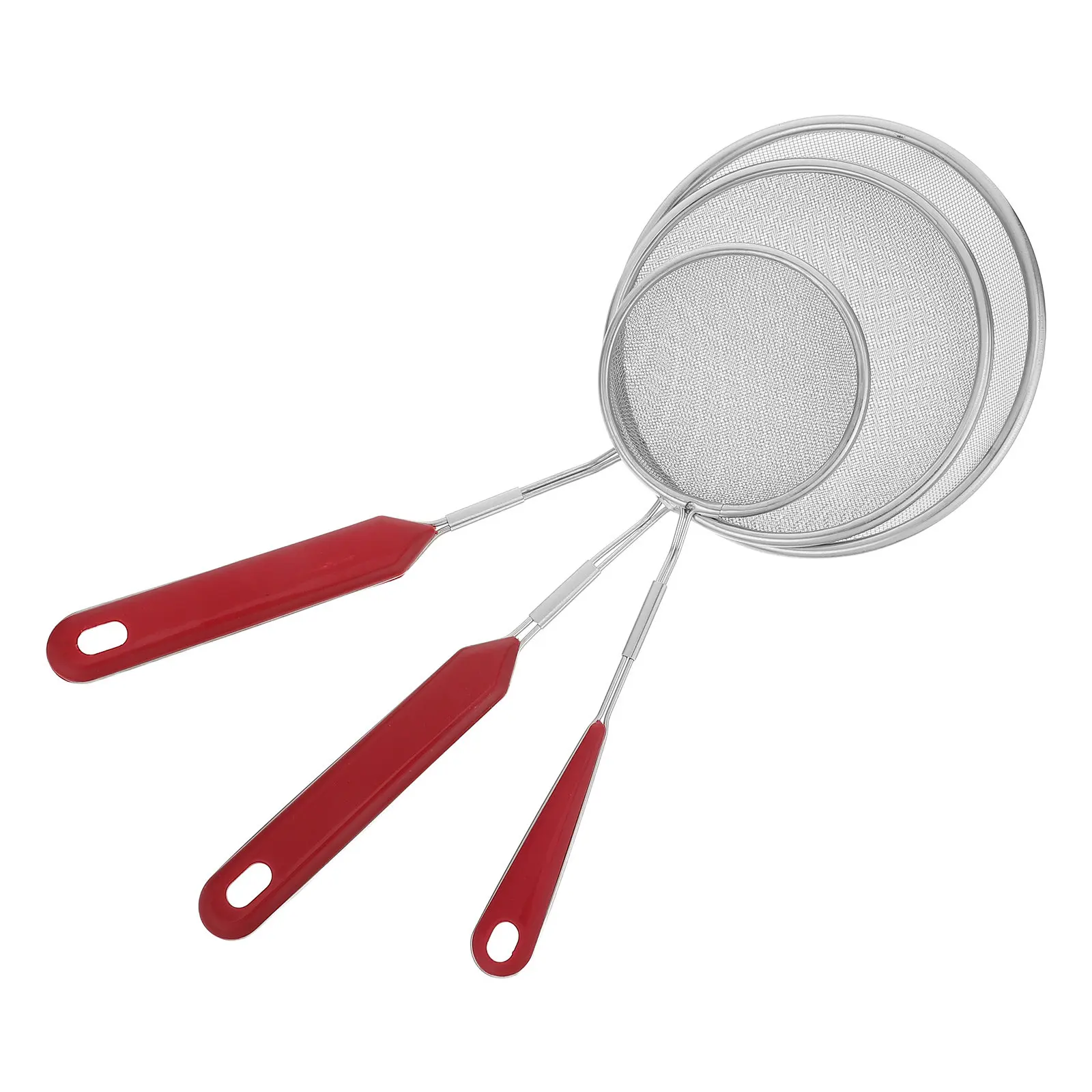 Stainless Steel Skimmer Spoon Set 3 Piece Fine Mesh Strainer Ladle for Frying Oil Soup Broth and Hot Pot