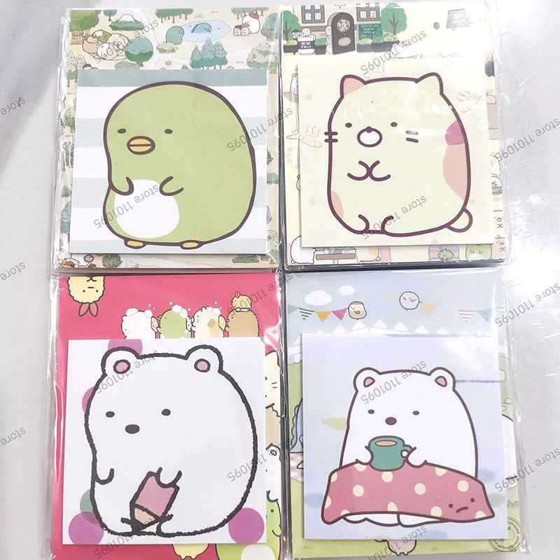 Sumikko gurashi-Sticky Notes, Kawaii Papelaria Etiqueta, Sticky Notes, Notepad Planner, Sticker Post, Material Escolar, 20 pcs por lote