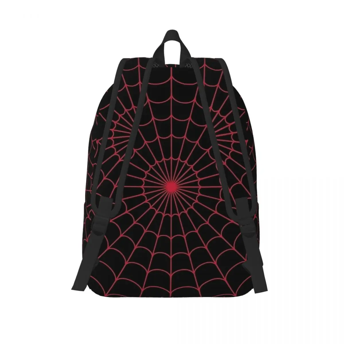 Sac à dos en toile d'araignée noire et rouge pour hommes et femmes, cartable d'école pour étudiants, sac à dos extérieur du collège