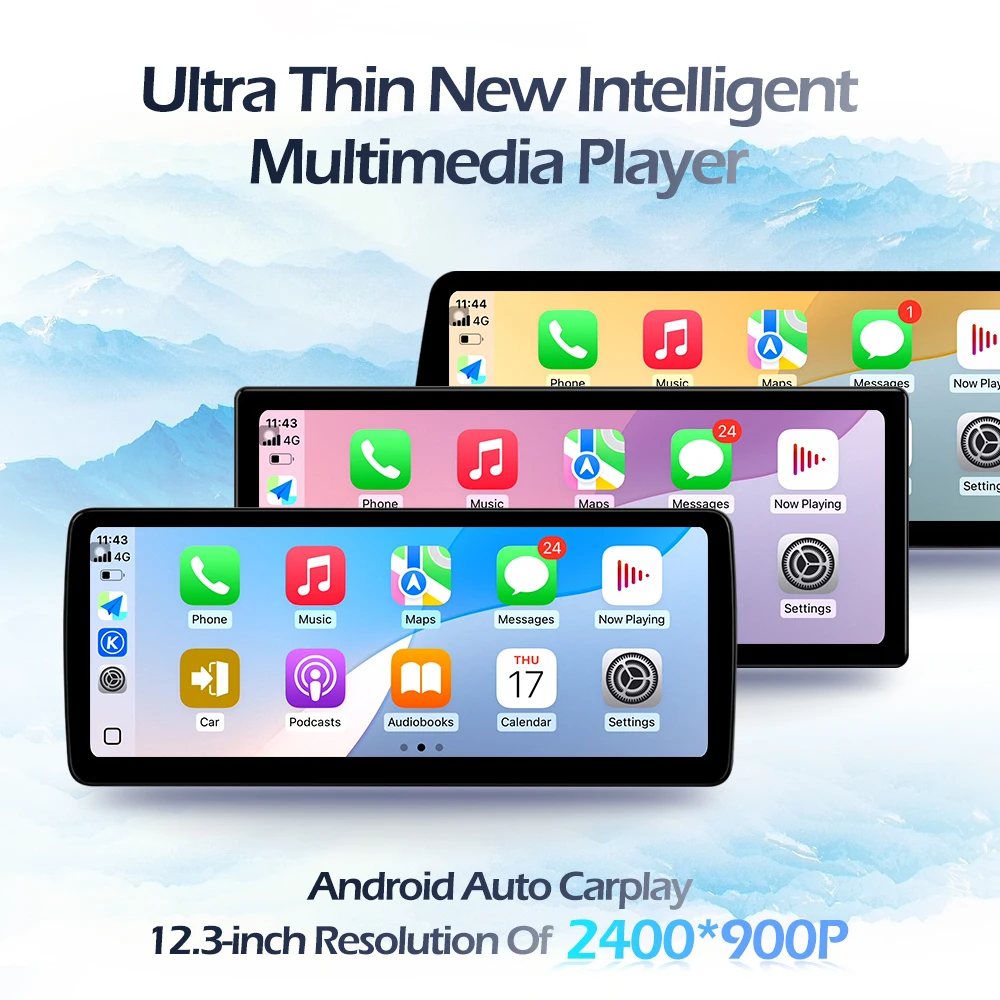 12.3" QLED Screen Wireless Carplay GPS For Mercedes Benz E Class W212 2009-2015 Android 15 Car Radio Multimedia Video Player DSP