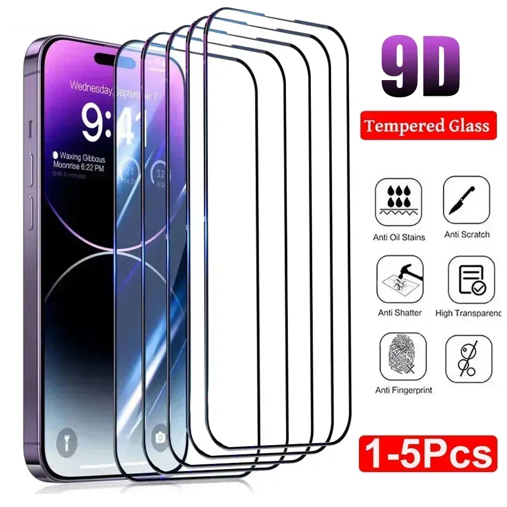 Tempered Glass For iPhone 15 14 13 12 11 Pro XR X XS Max Screen Protector For iPhone 13 Mini 12 11 Pro Glass