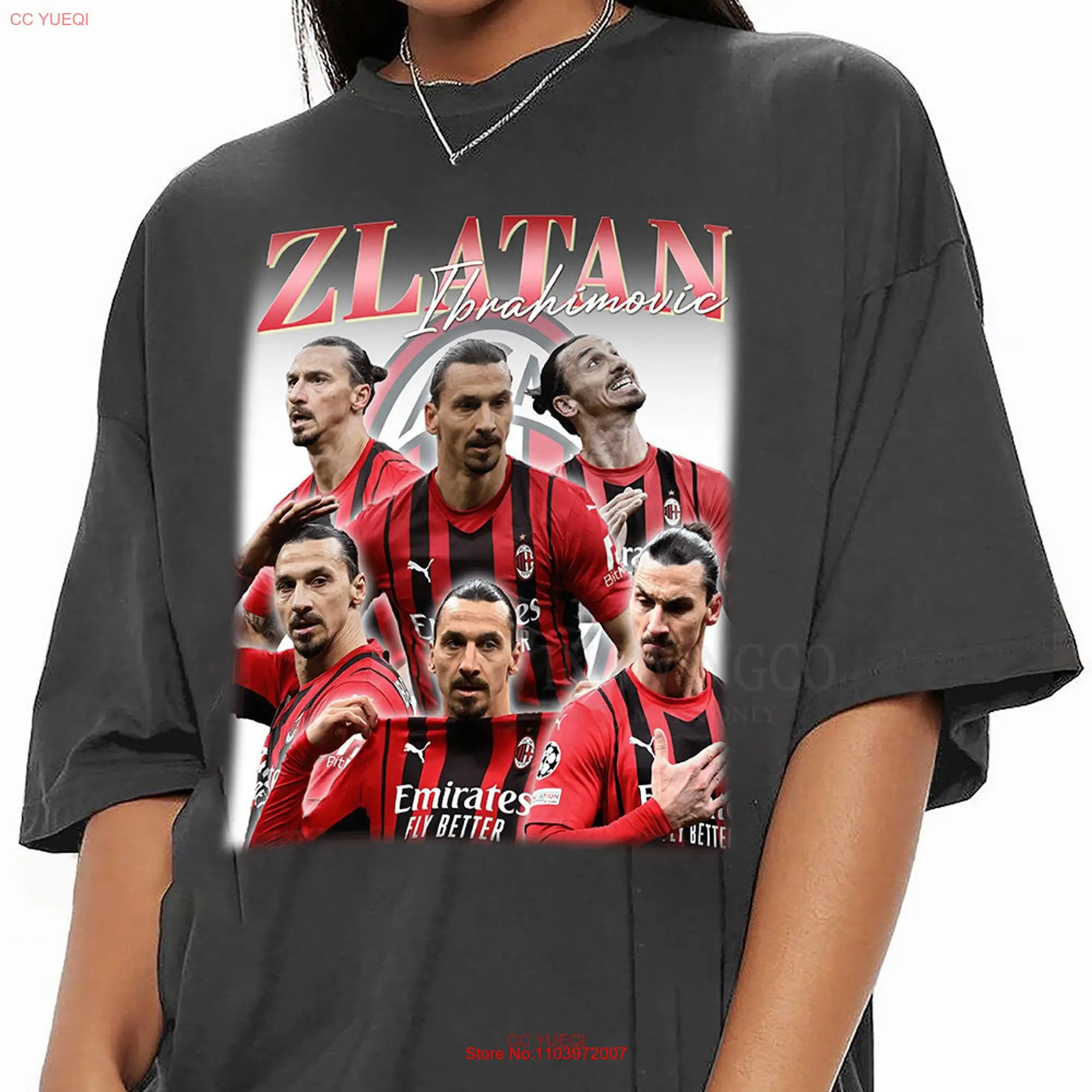 Zlatan Ibrahimovic Vintage Bootleg T Shirt  long or short sleeves