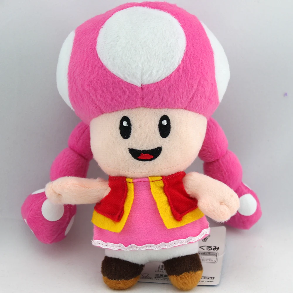 Super Mario Bros. Wonder Mushroom Toadette Ette Sister 6 inches Stuffed Animal , Nintendo Switch Odyssey Maker Plush Toy Teddy