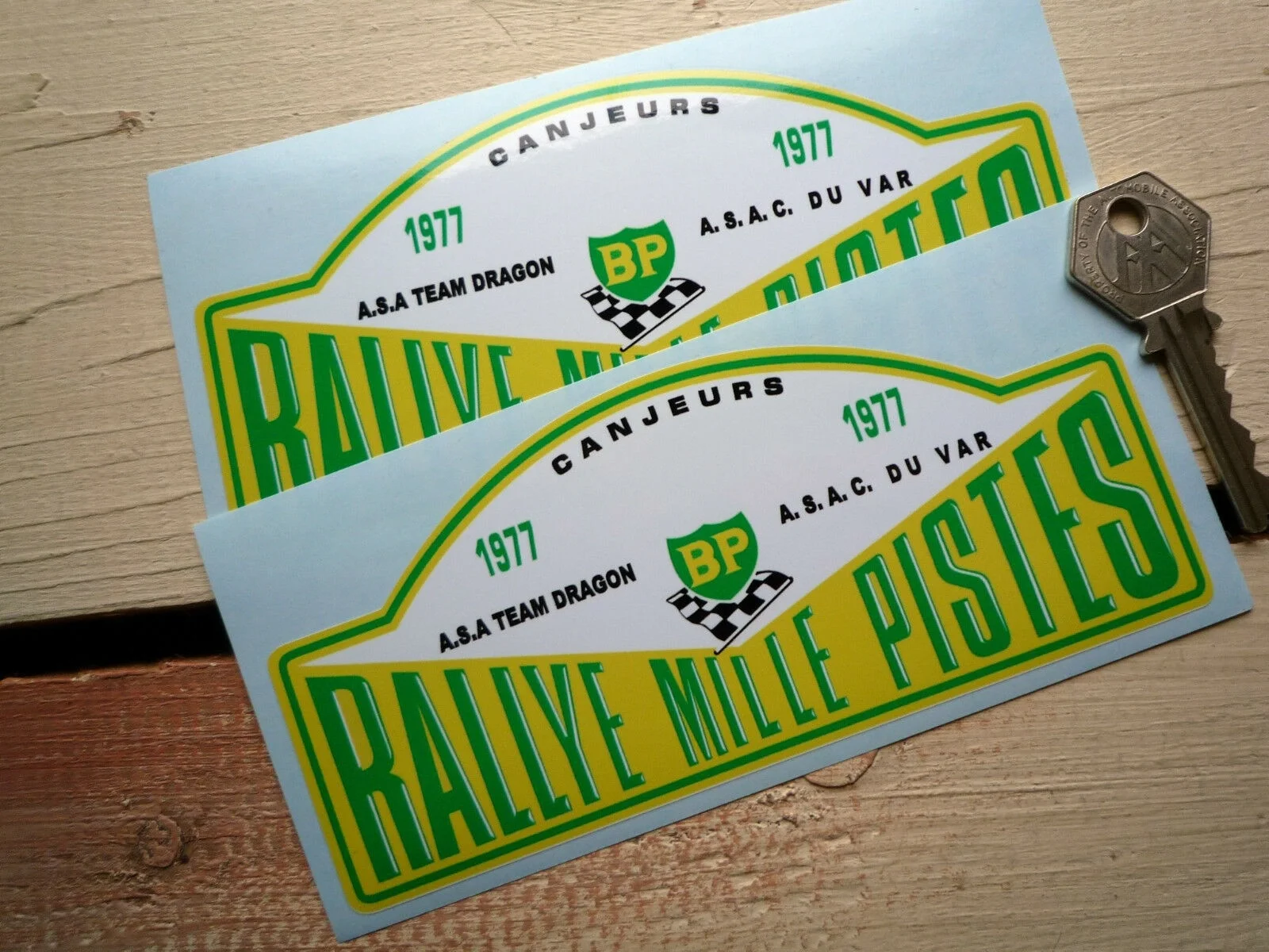 For x2 Rallye Mille Pistes 1977 Rally Plate Classic Race Car STICKERS 6