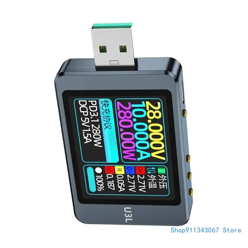 U3L Current And Voltmeter USB Detects PPS Fast Charging Ripples Spectrum Drop shipping