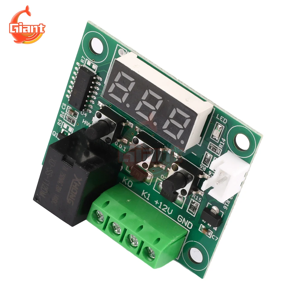 DC12V Digital Temperature Controller Module Adjustable Refrigeration Heating Temperature Regulator NTC Sensor Probe Thermostat