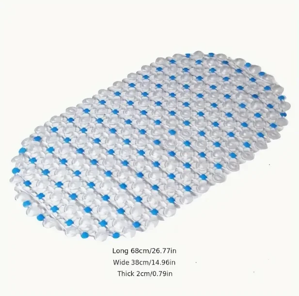 1PC Soft PVC Massage Shower Mat With Suction Cup Anti Slip Bath Rug Home Bathroom Anti Skid Floor Accessories