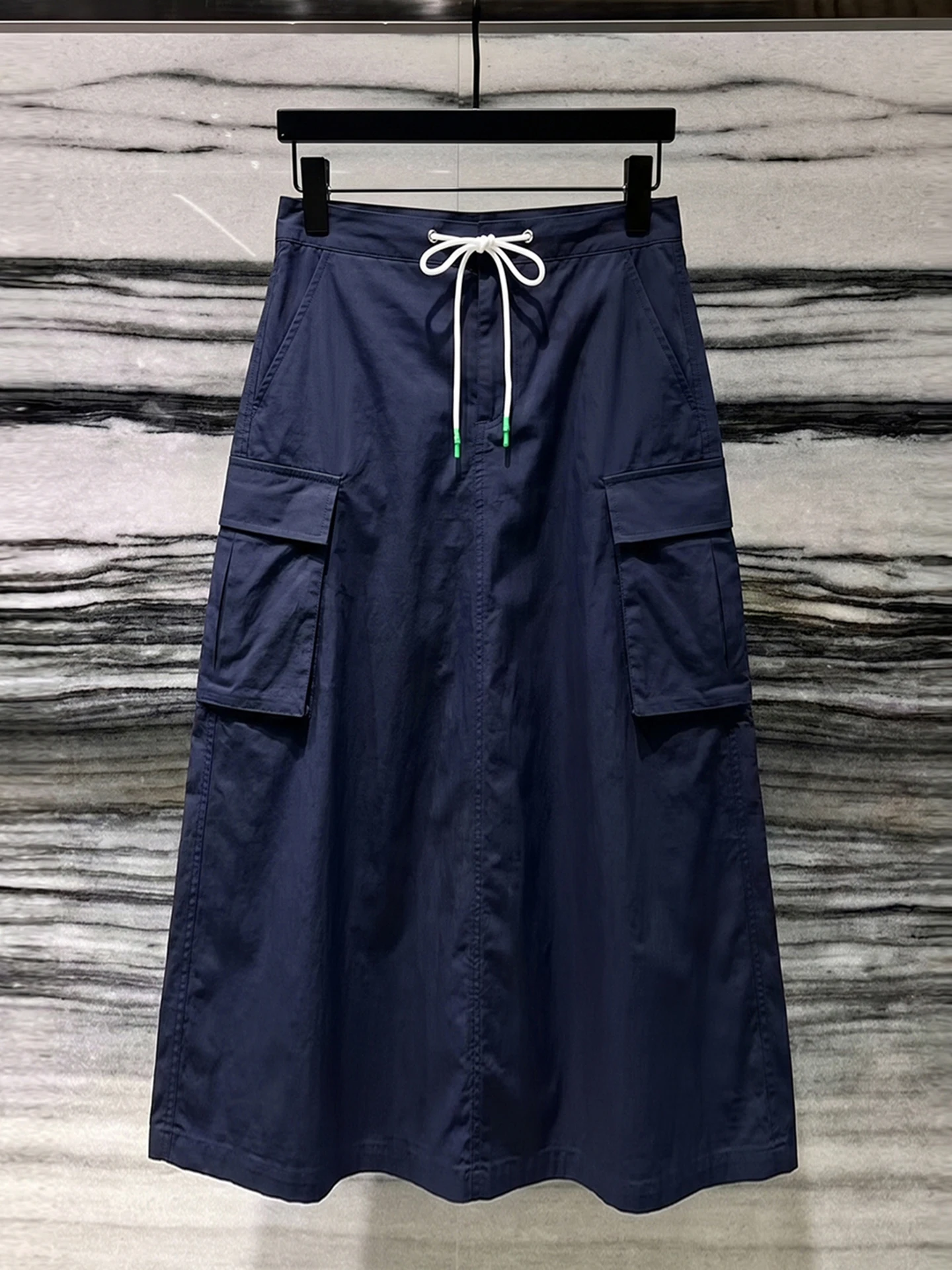 

High Waist A-Line Skirt with Belt And Pocket Simple Workwear Style Women's Spring Summer New Arrival Skirts