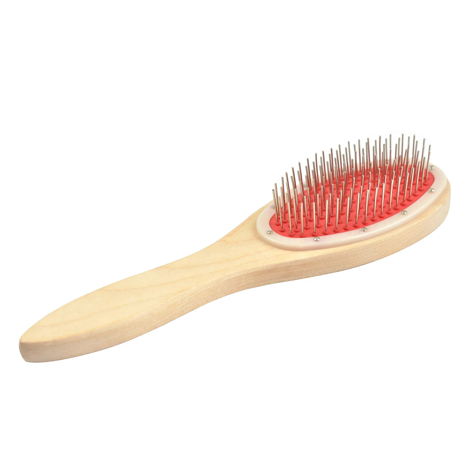 Brosse à Cheveux avec Broches Métalliques, Manche en Bois, Coussin d\'Air, Peigne de Énergie, Outil de Coiffure, 1 Pièce