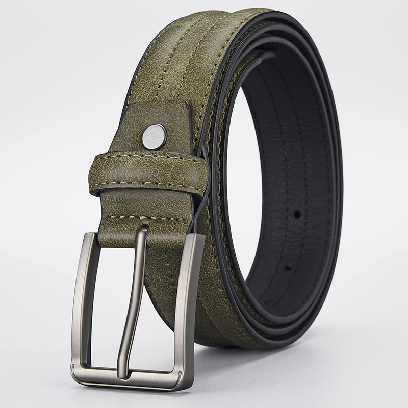 Confezione regalo da cintura con fibbia in lega di grana di marmo alla moda da uomo. Accessorio per jeans da lavoro bohémien per il tempo libero