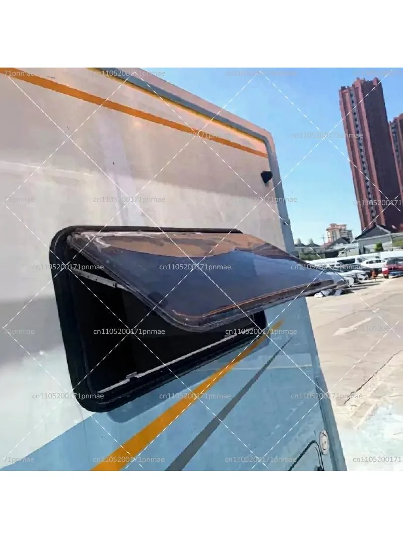 RV Window Acrylic Double Layer External Push Trailer Hanging Thermal Insulation Glass Modified Opening