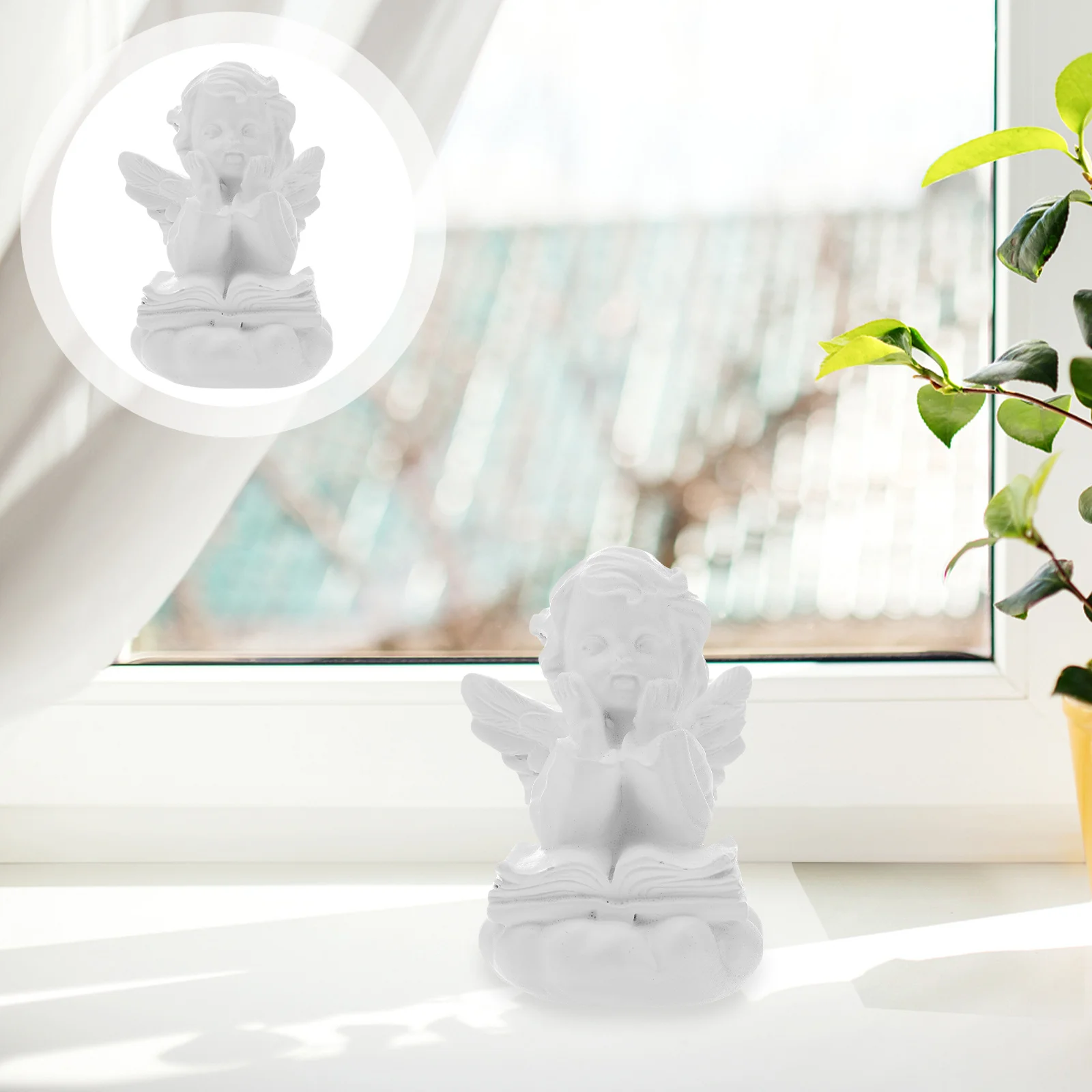 

Romantic Angel Sculpture Decoration Garden Statue Resin Vintage Style Hugging Angels Figure