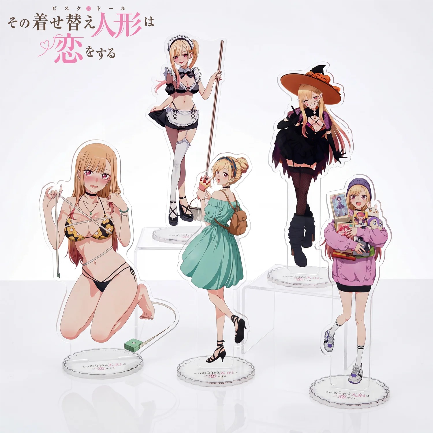 Anime My Dress Up Darling HD Acrylic Stand Figure Kitagawa Marin Gojo Wakana Model Plate Desk Decor Standing Sign Room Ornaments