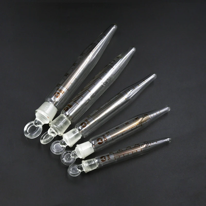 5pcs 25ml Glass sharp bottom centrifugal tube with frosted plug,Laboratory test tubes with graduated lines