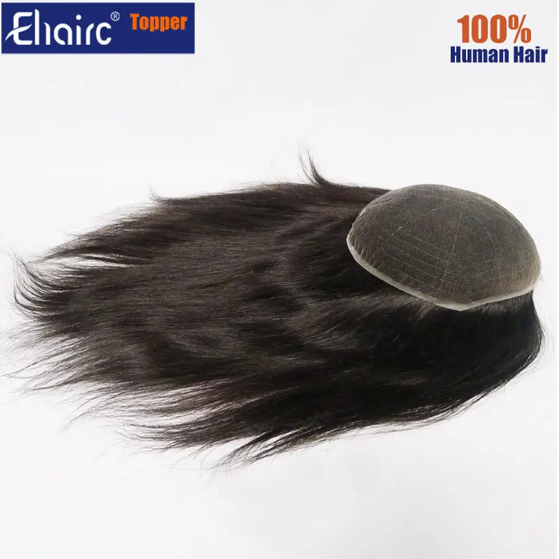 

Full Lace Topper Long Human Hair Breathable Topper For Women, Well Blenched Hairline Natural Hair Woman Wigs , Wig Can add Clips