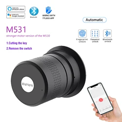 Wehere TTlock Smart Lock M531 Fingerprint Lock Remote Control Support Alexa Wifi Wireless Original Cylinder Cut Key Switch