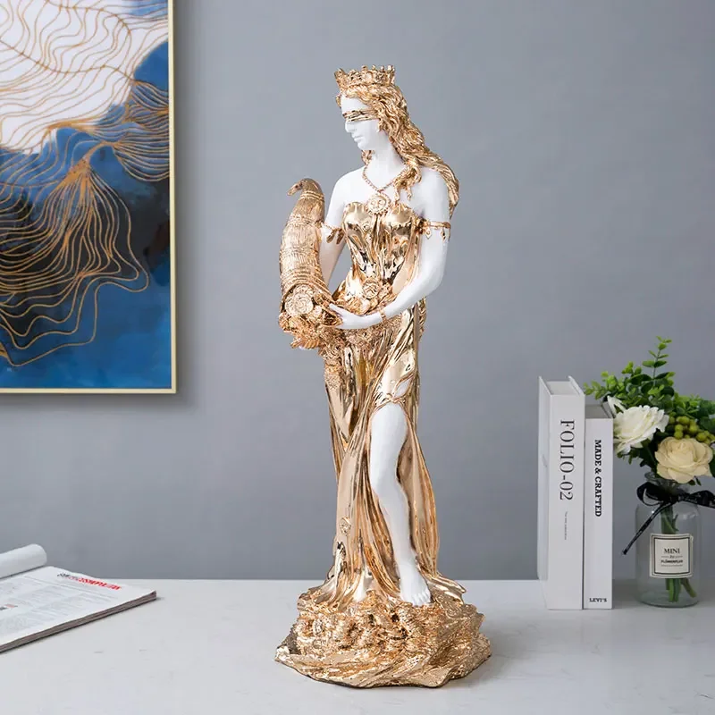 Greek Muse figure sculpture ornament tabletop decoration living room light luxury entrance TV cabinet, gift