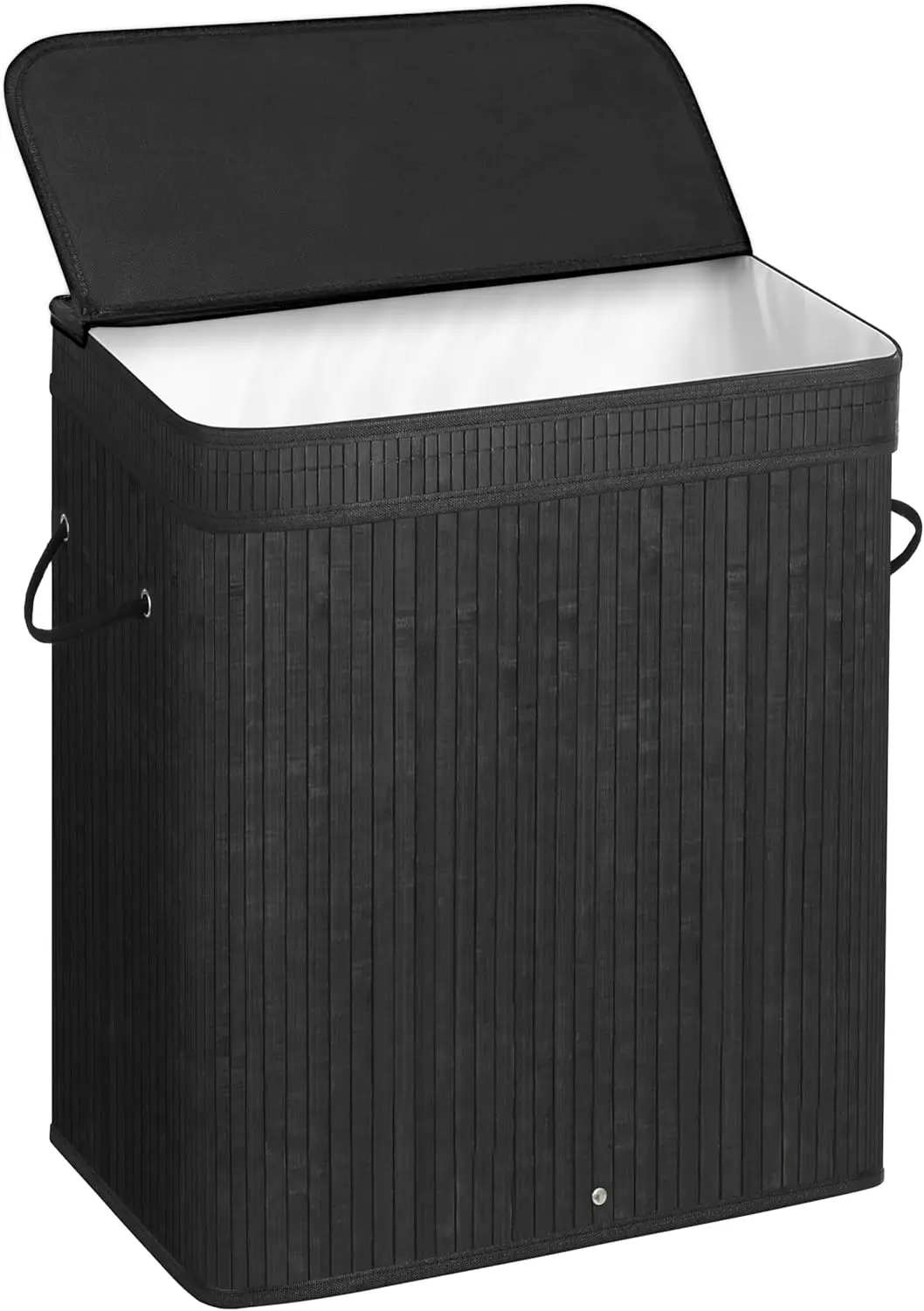 

Бамбуковая корзина для белья с крышкой, съемным моющимся вкладышем, большой вместимости для домашнего использования