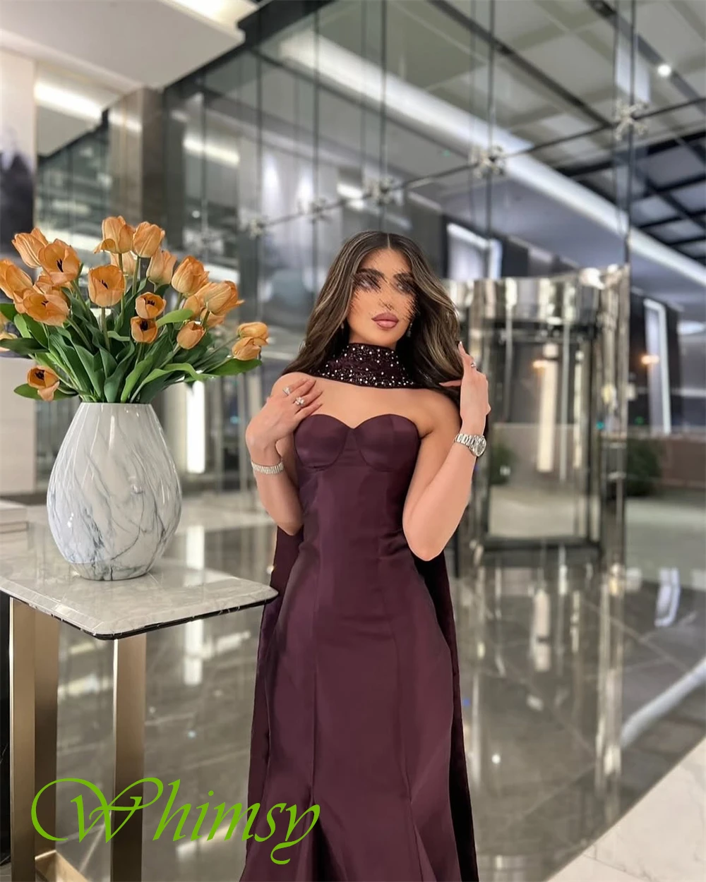 فستان سهرة حورية البحر من الساتان الرائع مخصص فاخر واتو قطار فساتين لحضور الحفلات الموسيقية مزاجه بدون أكمام فساتين مناسبة مخصصة