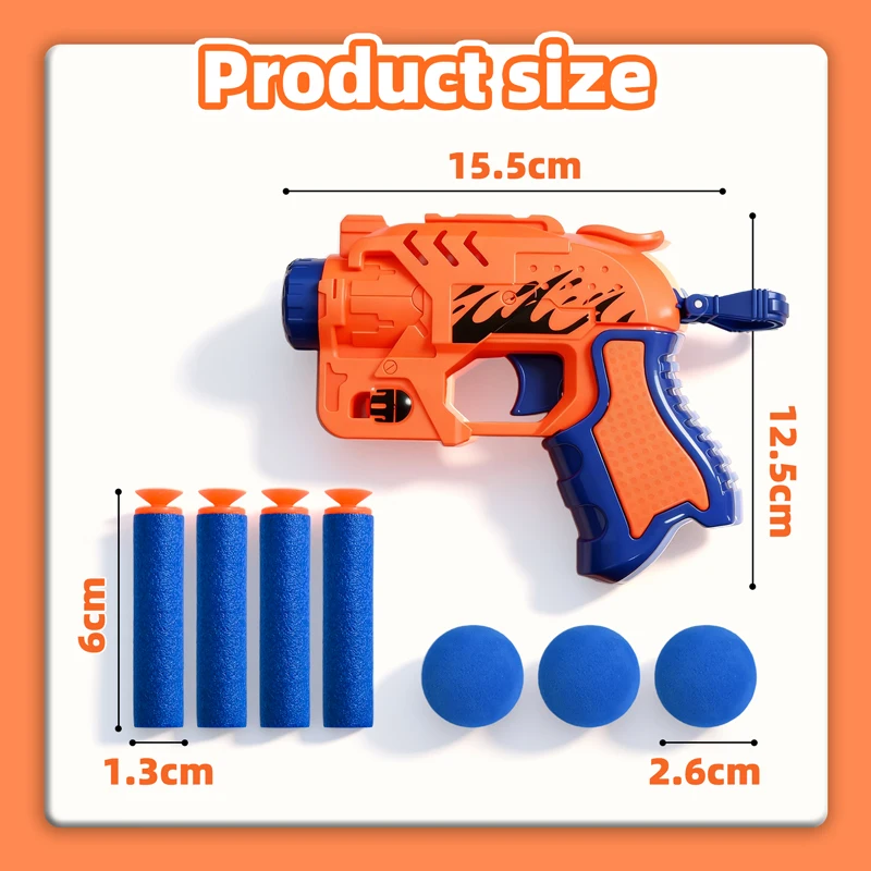Creative Manual Soft Bullet Gun Toy Pistol Safe Shooting Sucker Bullet Gun Outdoor Shooting Toy Gun For Children's Boy Gifts